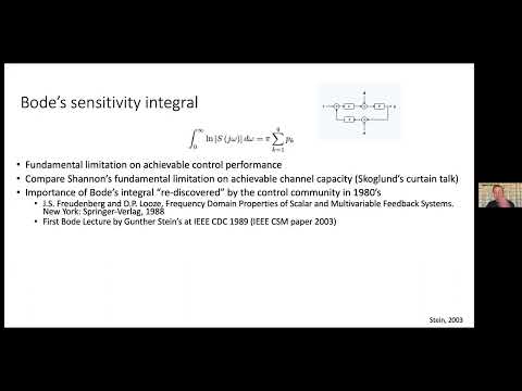 Karl Henrik Johansson - Curtian talk: Bode and his sensitivity integral