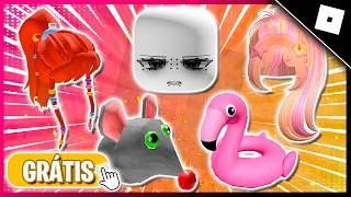 NOVO! COMO PEGAR 28 ITENS GRÁTIS NO ROBLOX - CABEÇA DE RATO GRÁTIS, CABELO BLOOM WINX GRÁTIS E +