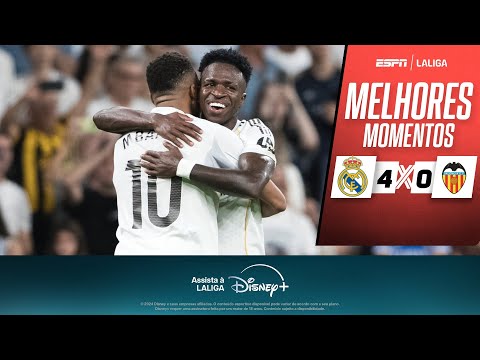 Gols e lances de Real Madrid x Valencia
