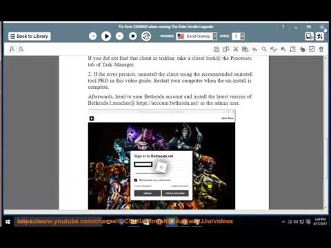 Fix error 3200002 when running The Elder Scroll Legends on Bethesda.net Video