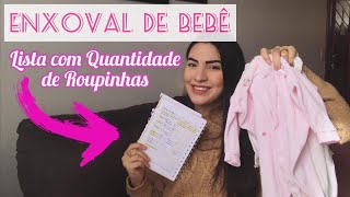 LISTA ENXOVAL DE ROUPAS PARA BEBÊ | QUANTIDADE E TAMANHOS