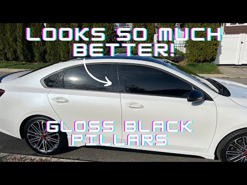 Gloss Black Pillars Install | Kia Forte (THE BEST $15 MOD‼️)