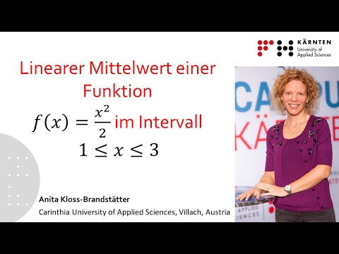 Linearer Mittelwert einer Funktion mittels Integralrechnung