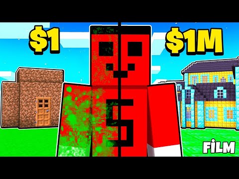 1$ vs 1.000.000$ EV YAPI KAPIŞMASI YAPTIK !! - Minecraft