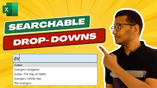Download the video "Searchable Drop Down Lists in Excel (No VBA) 🔥"