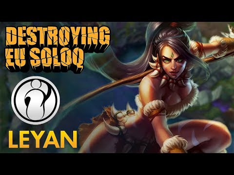 Destroying EU SoloQ: Invictus Gaming Leyan - Nidalee Jungle - KDA 16/1/6