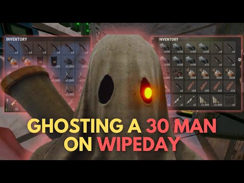 GHOSTING A 30+ MAN ZERG ON WIPEDAY - RUST