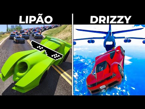 Aprendendo FUGAS VIRAIS DO GTA 5! (drizzy lz vs lipao)