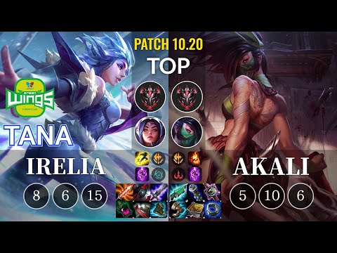 JAG TaNa Irelia vs Akali Top - KR Patch 10.20