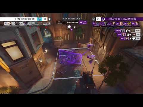 200 I.Q. play from the LA Gladiators vs the London Spitfire OWL Semi-Finals