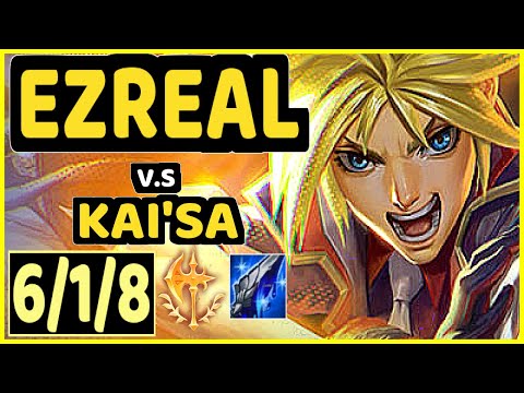 HADES (EZREAL) vs KAI'SA - 6/1/8 KDA BOTTOM ADC GAMEPLAY - EUW Ranked MASTER