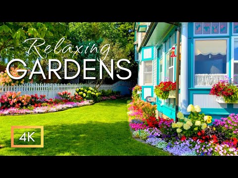 Relaxing Gardens To Inspire Your 2025 Garden Ideas | Peaceful Garden Tour | Mackinac Island Ambience