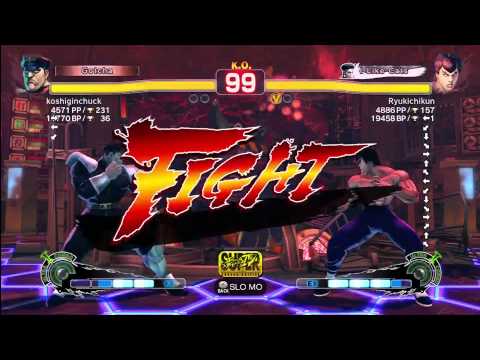 SSF4AE XBL - koshiginchuck (BI) vs. Ryukichikun (FE)