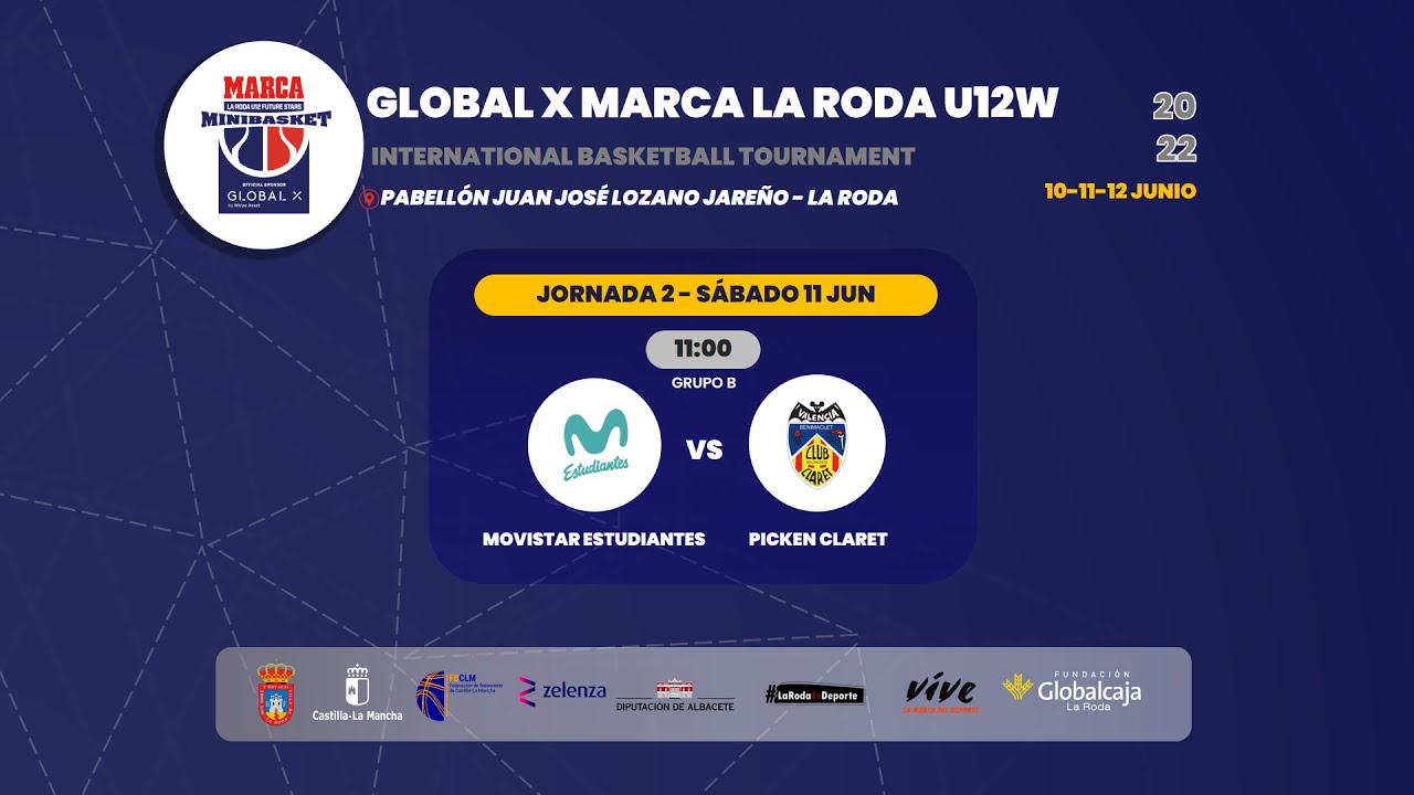 U12F - MOVISTAR ESTUDIANTES vs PICKEN CLARET.- Global X MARCA La Roda U12W. Torneo Future Stars 2022