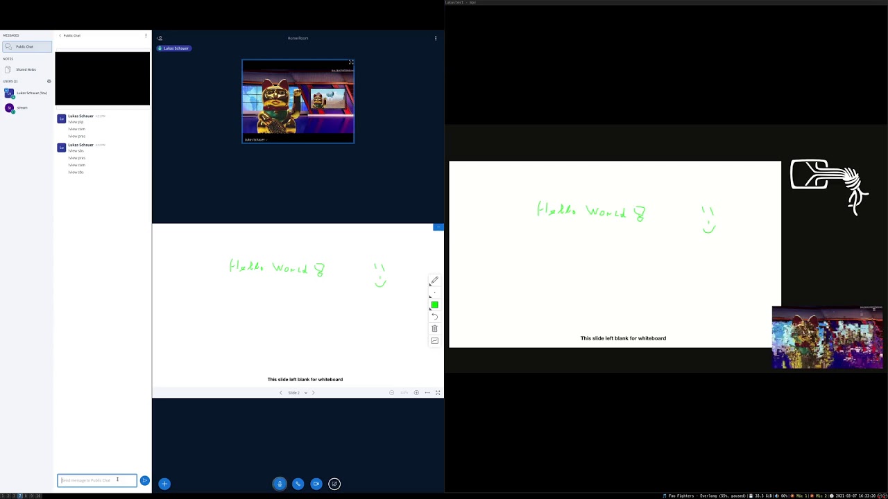 BigBlueButton mixing now with multiple scenes and switching via BBB chat