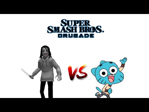 super smash bros cmc v8- jeff the killer vs gumball