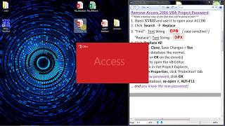 How to Remove Access 2016 VBA Password Excel Word Powerpoint Hack Crack, also MDB Database Passwords