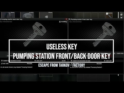 Useless Key - Pumping Station Front & Back Door Key Escape From Tarkov
