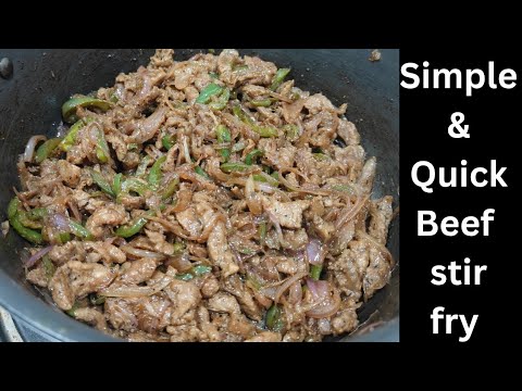Simple & Quick Beef Stir fry! How to make beef stir. A tasty juicy tender beef stir fry recipe #food
