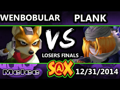S@X - Plank (Sheik) Vs. Wenbobular (Fox) SSBM Losers Finals - Smash Melee
