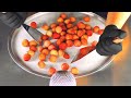 ASMR Lychee Ice Cream Rolls Oddly Satisfying Street Food Art Fast And Aggressive ASMR Litchi