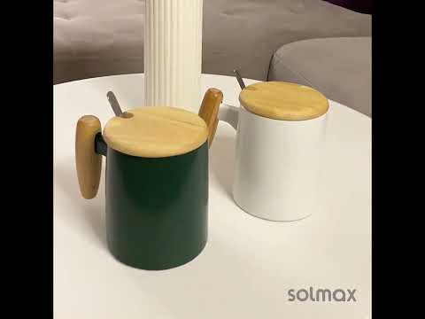 Миниатюра изображения товара Кружка с ложкой Solmax&Home TW06828 (зеленый)