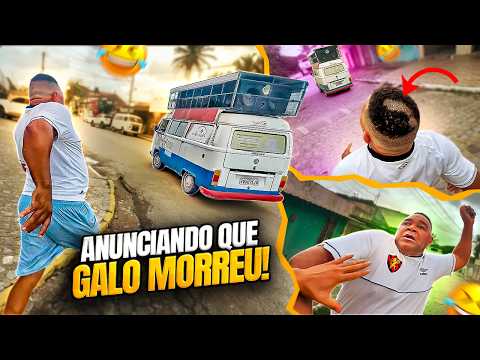 ANUNCIANDO O FALECIMENT0 DO GALO CEGO NO MEIO DA CIDADE 😆🤣 | GALO CEGO