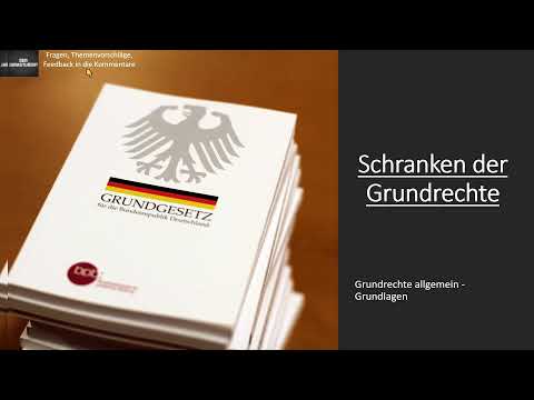 Die Schranken der Grundrechte I Grundrechte Grundlagen 24