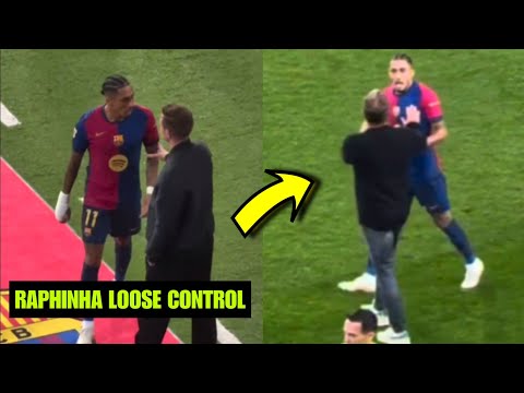 WHAT HAPPENED? Raphinha Pushes Hansi Flick and Ter Stegen To Fight Referee