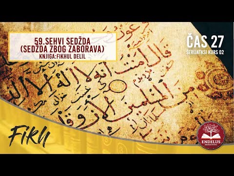 59.Sehvi sedžda (sedžda zbog zaborava) | Čas 27 Fikhlul delil | dr.Zijad Ljakić