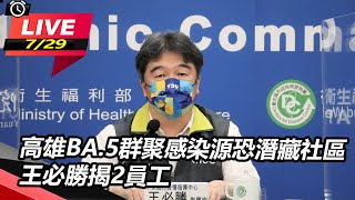 高雄BA.5群聚感染源恐潛藏社區