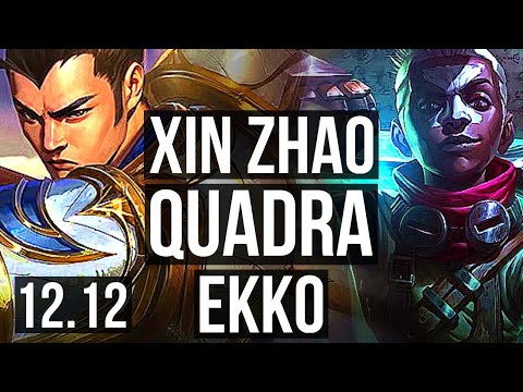 XIN vs EKKO (JNG) | 6/0/2, Quadra, 300+ games, Dominating | KR Master | 12.12