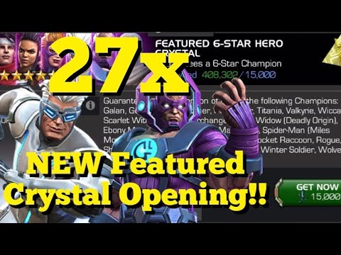 MCOC - 27x NEW Featured Crystal Opening!!! Galan?!? Quicksilver?!?