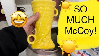 In Love with McCoy Pottery - Antique mall shop with me - Thrifting Vintage to resell on EBay