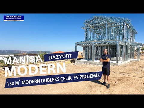 Manisa Dazyurt'a 150m2 4+1 Modern Çelik Projemiz | Alsancak Prefabrik&Çelik Yapı