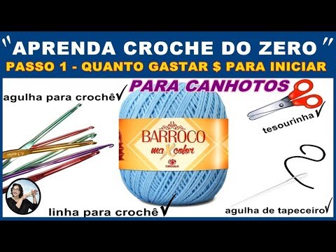AULA DE CROCHÊ PARA INICIANTES CANHOTOS - APRENDA CROCHÊ DO ZERO - PASSO 1 EDINIR CROCHE