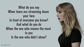 The Moment I Knew - Taylor Swift (Lyrics)