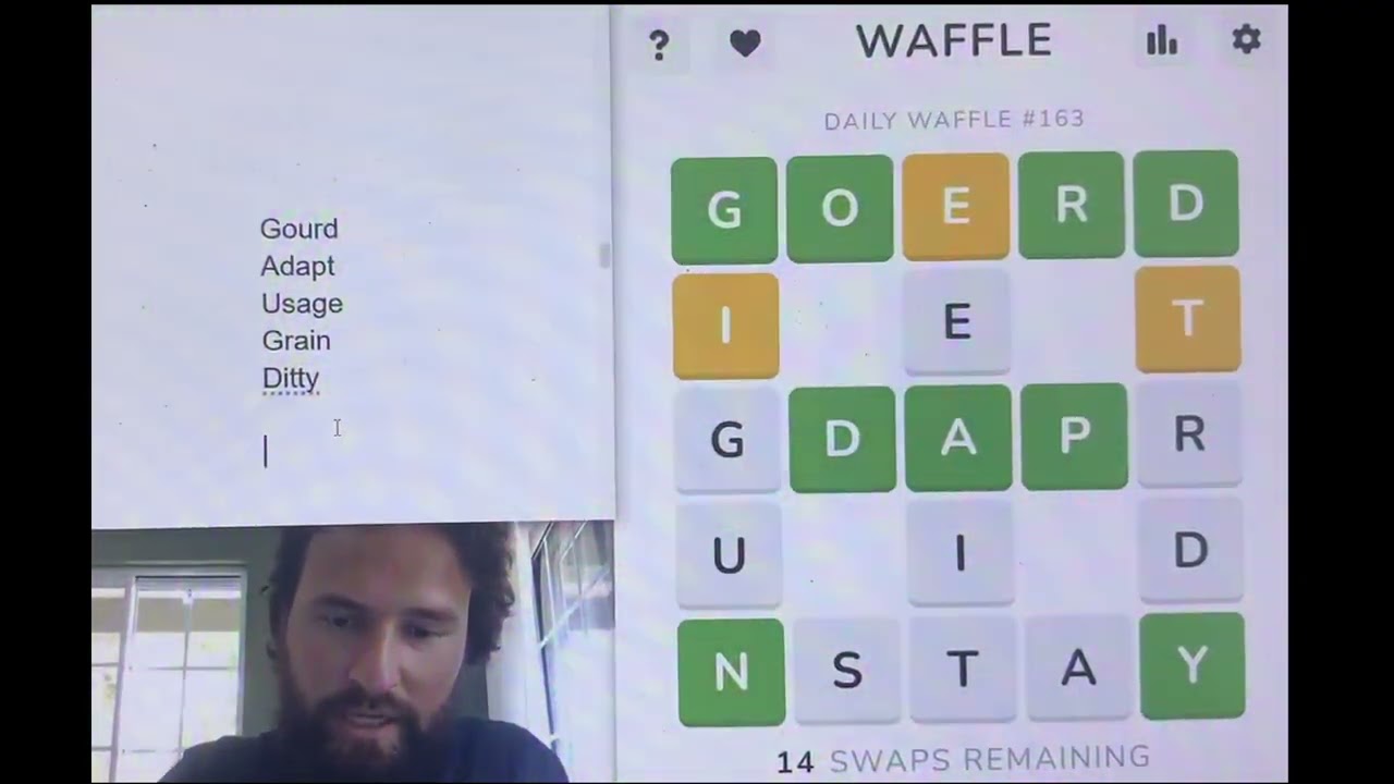 Wordle Games - Waffle 7/3 - FIVE STAR SOLVE