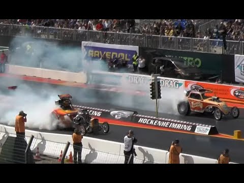 Drag Racing Nitrolympx Hockenheim 2016 Fuel Altereds AA/FA Ron Hope Rat Trap, Randy Bradford
