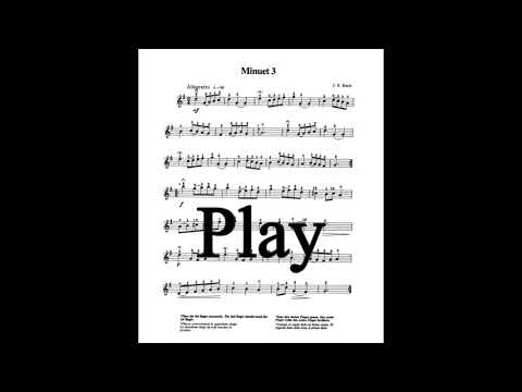 Suzuki Violin Book1 “Minuet 3” by J.S. Bach Piano Accompaniment