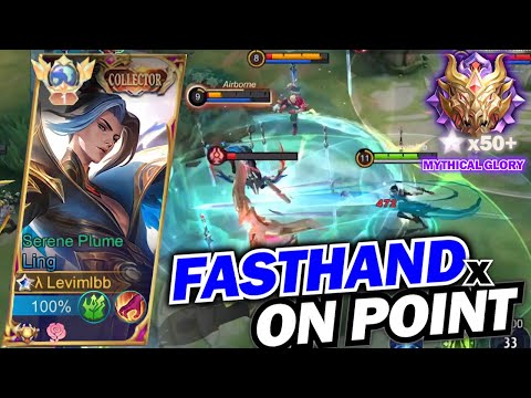 LING FASTHAND ON POINT COMBO & SUPER AGGRESSIVE ROTATION IN MYTHICAL GLORY RANK - MLBB