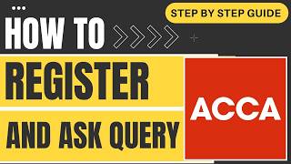 New ACCA Portal Registration Process | How to Raise a Query (Full Tutorial)