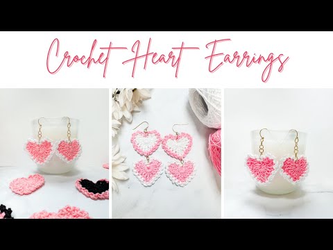 Crochet Earring Tutorial- Easy Crochet Heart