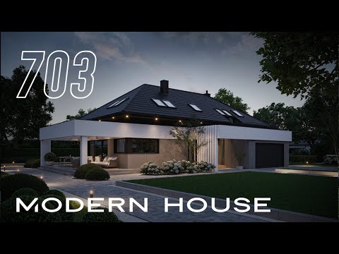 NewHouse 703 projekt nowoczesnego domu z poddaszem od Modern House