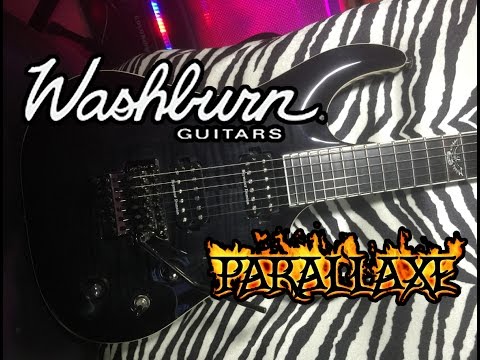 Washburn Parallaxe PXS20FRTBB  Trans Black Flame Top Electric Guitar w/Floyd Rose Demo Video Inside image 8