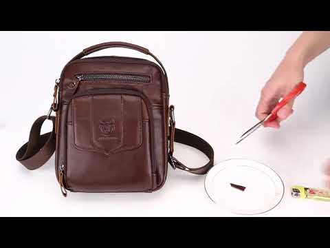 Сумка через плечо кожаная мужская Bullcaptain DJB777, сумка мессенджер из натуральной кожи, барсетка, черная - фото 1 - id-p1932267560