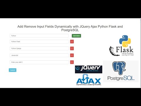 Add Remove Input Fields Dynamically With Jquery Ajax Python Flask And Postgresql