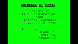 Cuthbert in Space for the TRS-80 CoCo