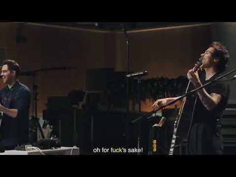 Harry Styles saying For fucks sake