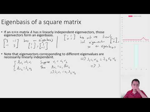 MATA35 - Lecture 4b - eigenbasis of a matrix and applications of eigendecomposition